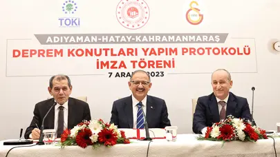 Galatasaray ve TOKİ arasında 300 deprem konutu için protokol imzalandı