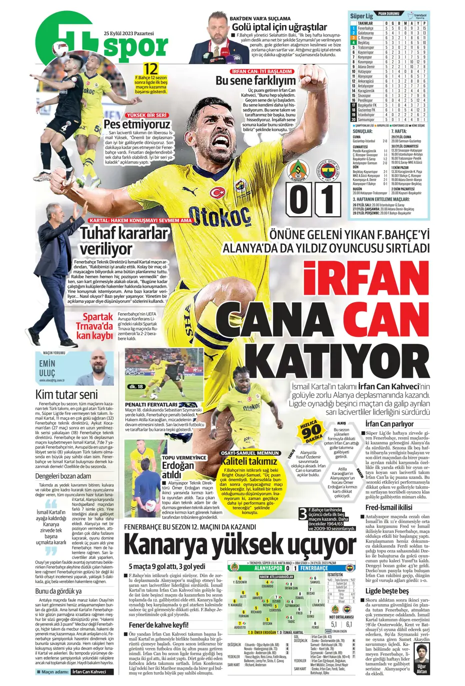 "Hesaplar Kahveci'den" | Sporun manşetleri (25 Eylül 2023) - 47