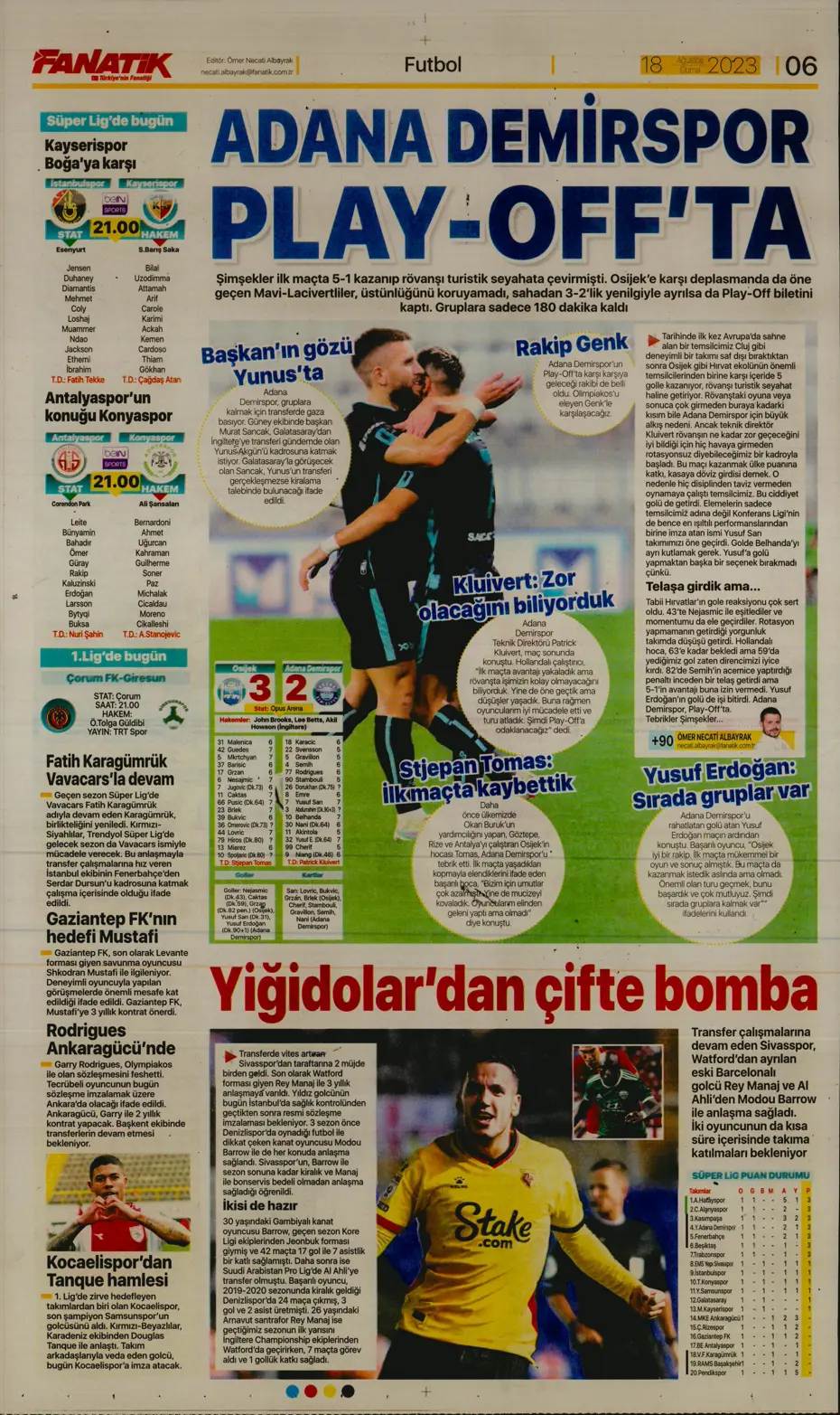 "Türkler geliyor" | Sporun Manşetleri (18 Ağustos 2023) - 9 "Türkler geliyor" | Sporun Manşetleri (18 Ağustos 2023) - 9