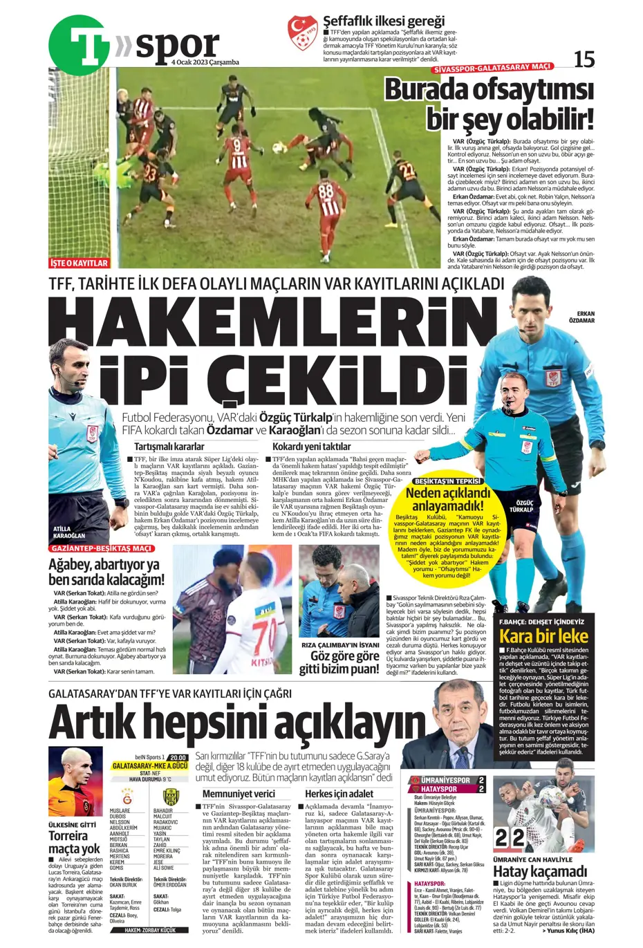 Sporun Manşetleri (4 Ocak 2023) - 37