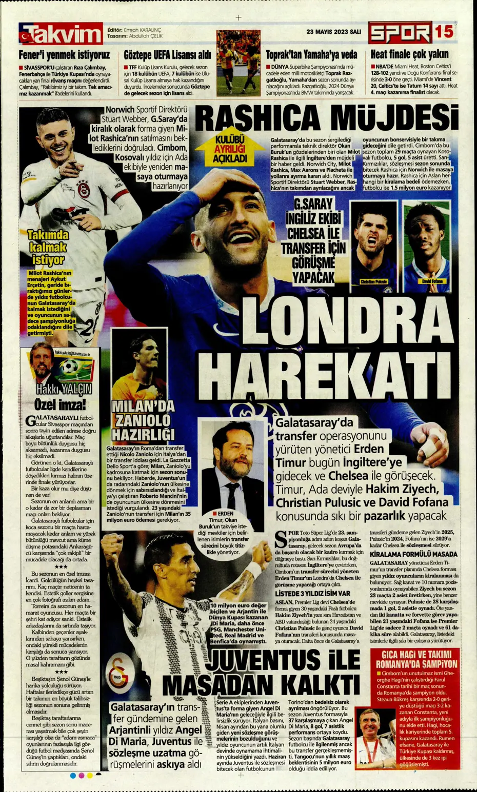 "Aslan'dan Devler Ligi hamlesi" | Sporun Manşetleri - 23