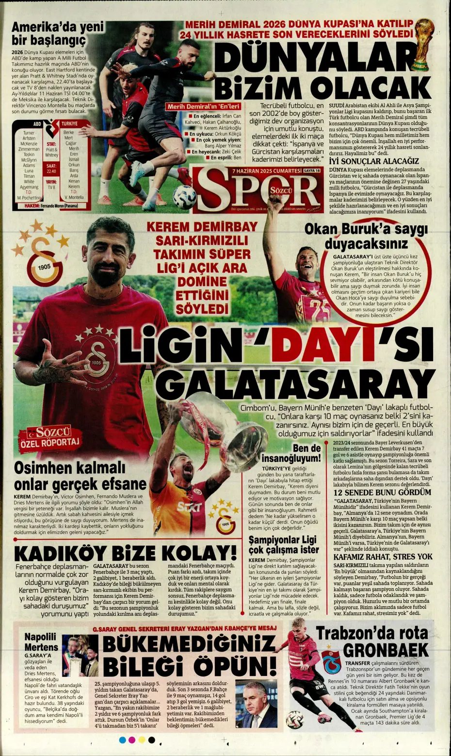 "Osayi, Beşiktaş'a doğru" | Sporun manşetleri (7 Haziran 2025) - 27