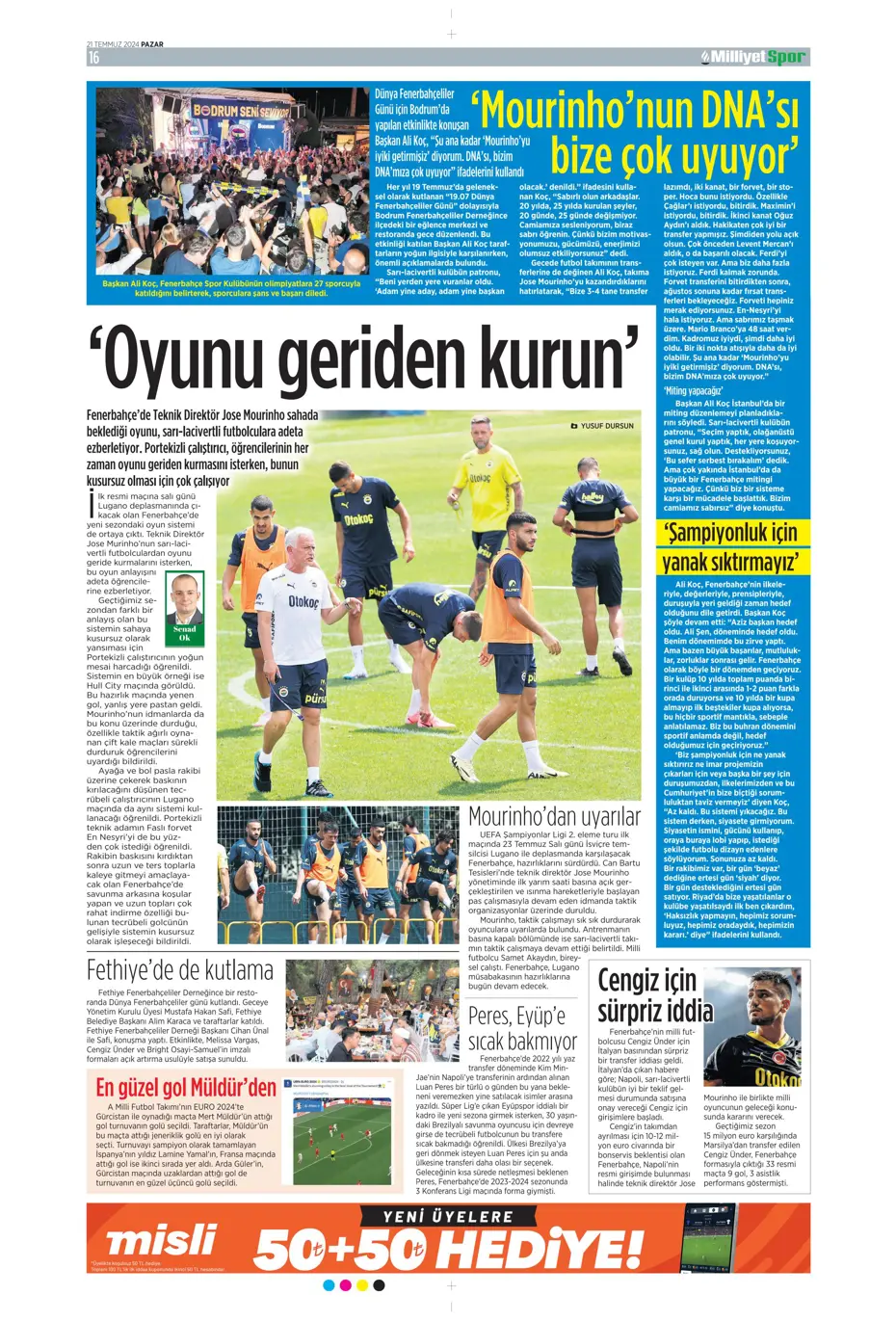 "Fenerbahçe'den Berge hamlesi" | Sporun Manşetleri (21 Temmuz 2024) - 23 "Fenerbahçe'den Berge hamlesi" | Sporun Manşetleri (21 Temmuz 2024) - 23