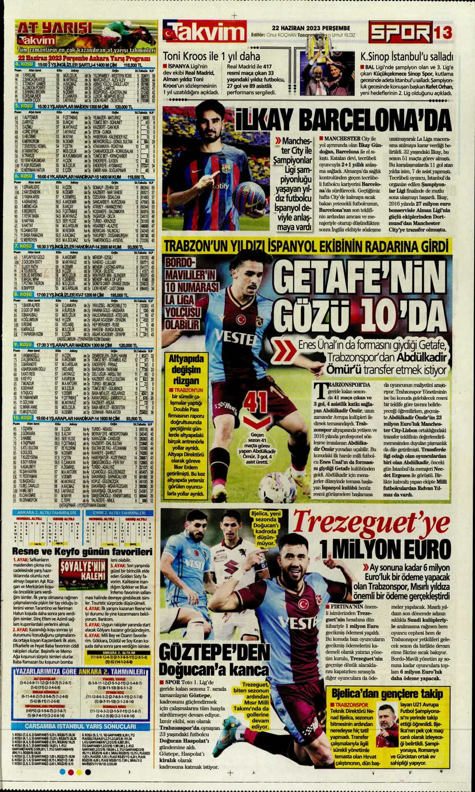 "Aslan'a süper golcü" | Sporun manşetleri (22 Haziran 2023) - 19