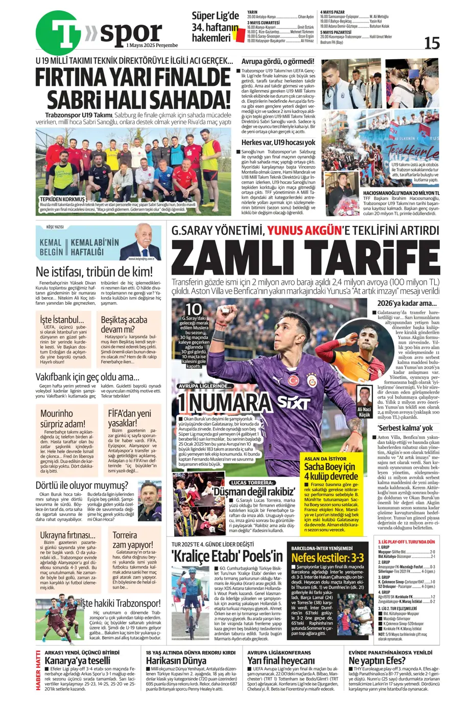 "Aslan'ın Sane planı" | Sporun manşetleri - 34