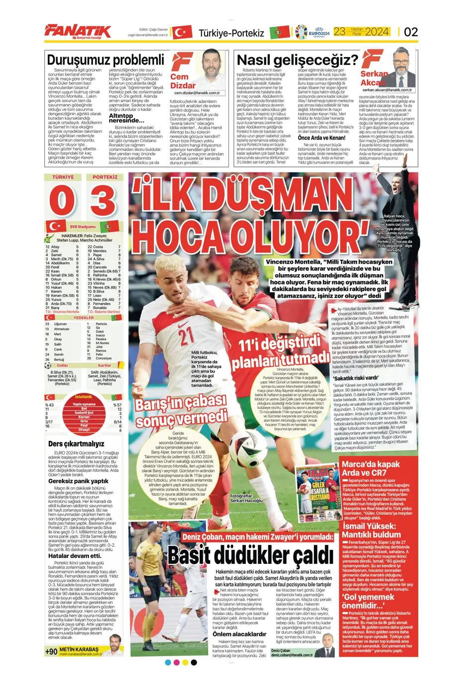 "Liderlik gitti tur elimizde" | Sporun Manşetleri (23 Haziran 2024) - 5