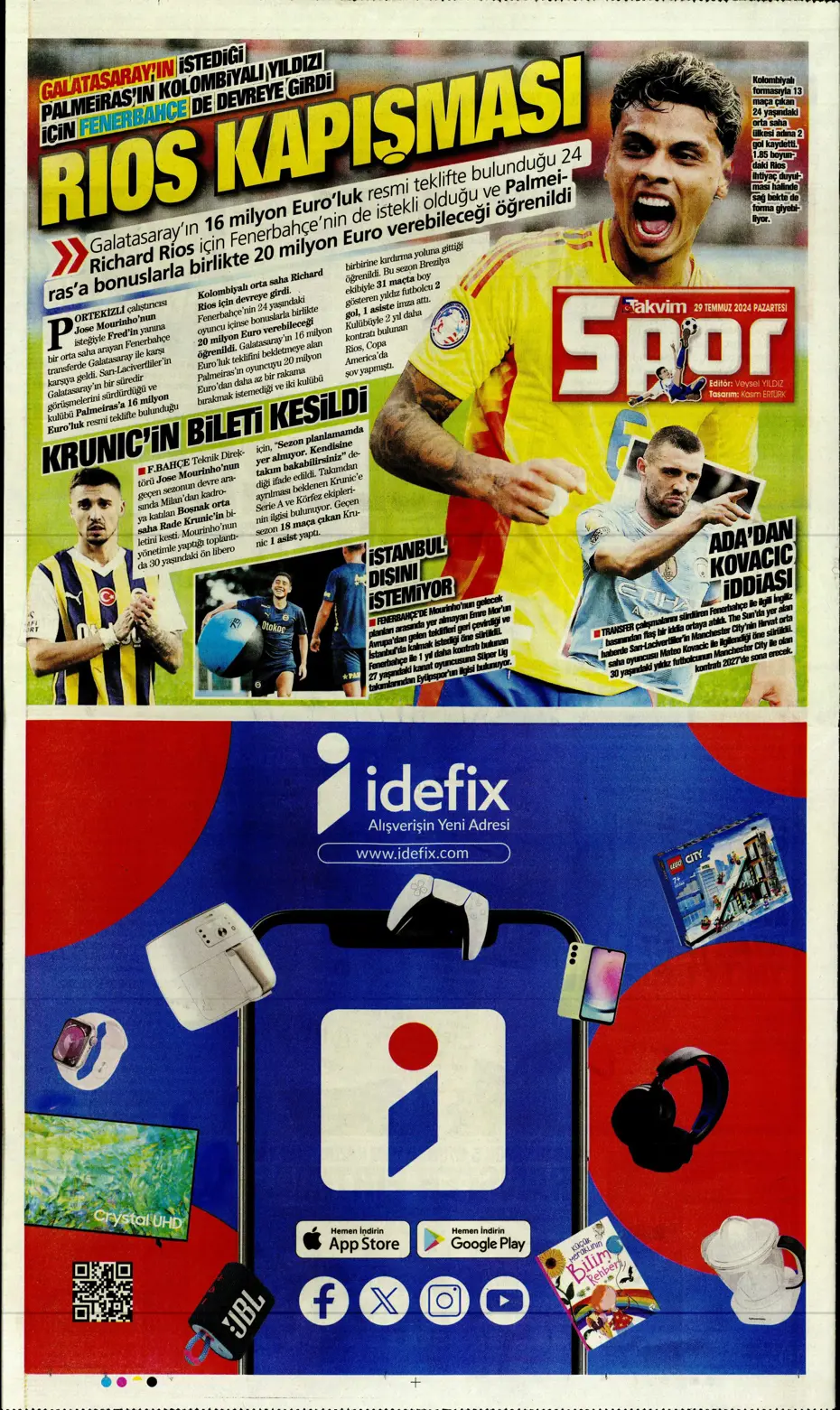 "Mourinho'nun prensi Kovacic" | Sporun manşetleri - 34 "Mourinho'nun prensi Kovacic" | Sporun manşetleri - 34