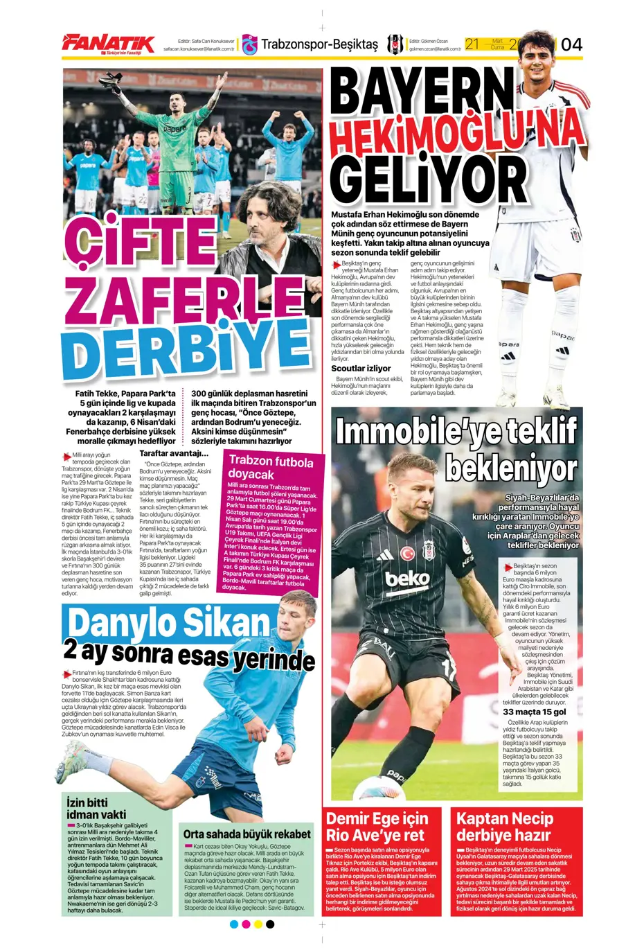 "A sınıfı zafer" | Sporun manşetleri - 6 "A sınıfı zafer" | Sporun manşetleri - 6