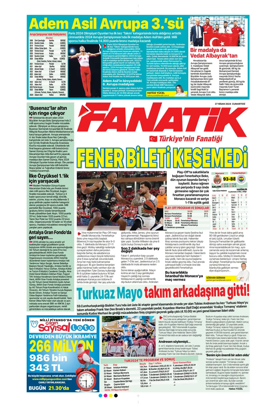 "Kadıköy'de dev kapışma" | Sporun Manşetleri - 9