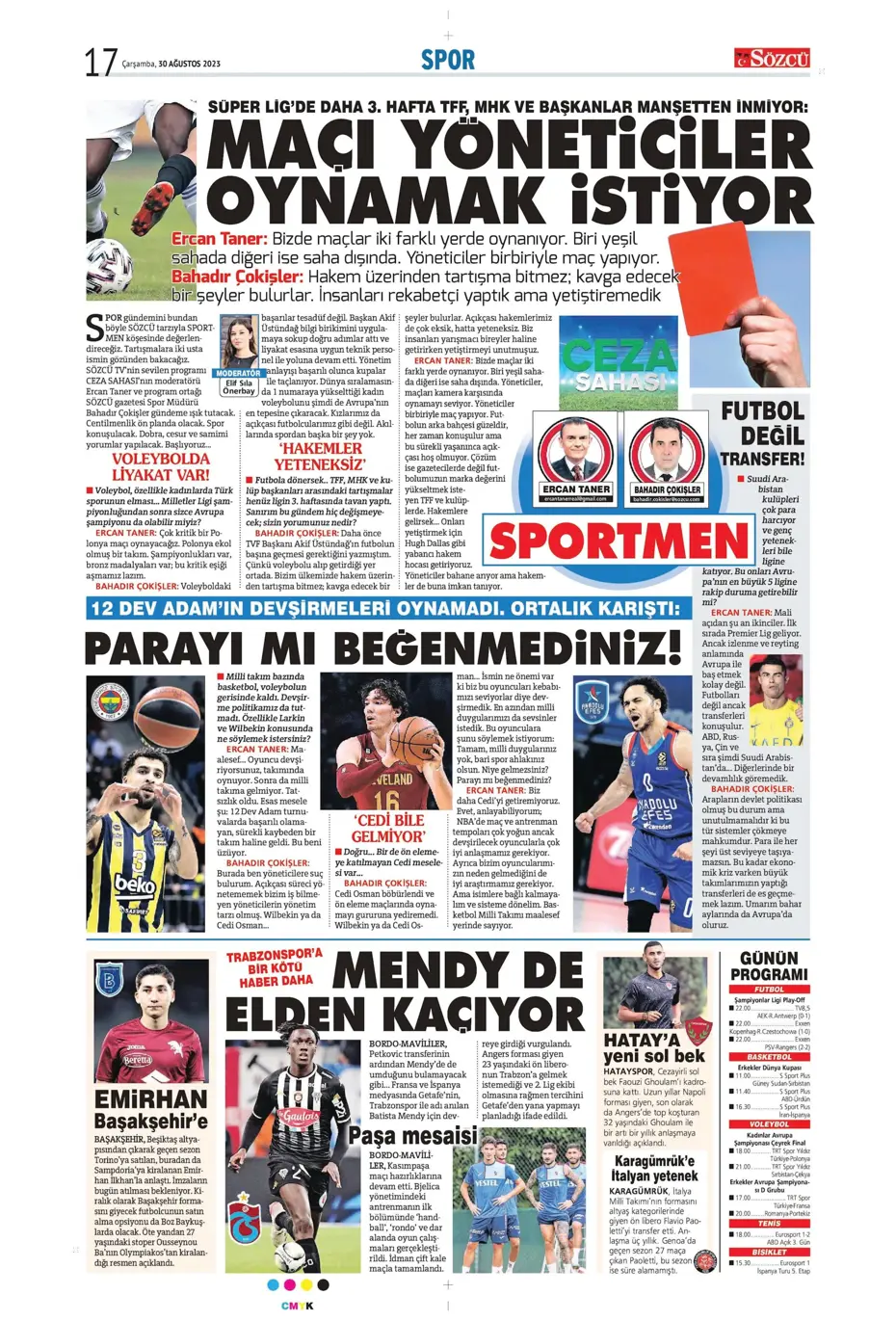 "Avrupa Avrupa duy sesimizi" | Sporun manşetleri (30 Ağustos 2023) - 34 "Avrupa Avrupa duy sesimizi" | Sporun manşetleri (30 Ağustos 2023) - 34