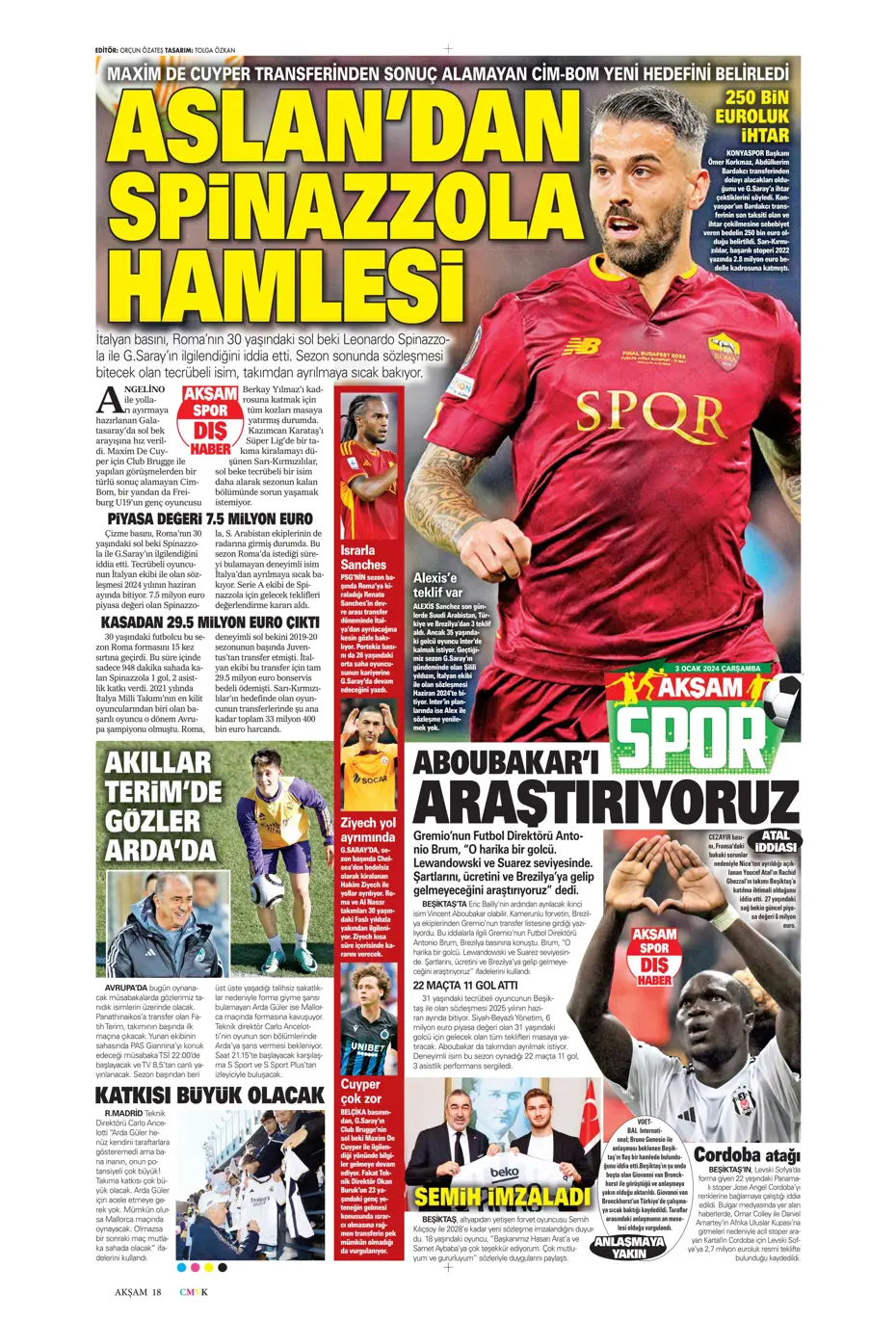 "Kartal'da Gabigol sürprizi" | Sporun manşetleri (3 Ocak 2024) - 4