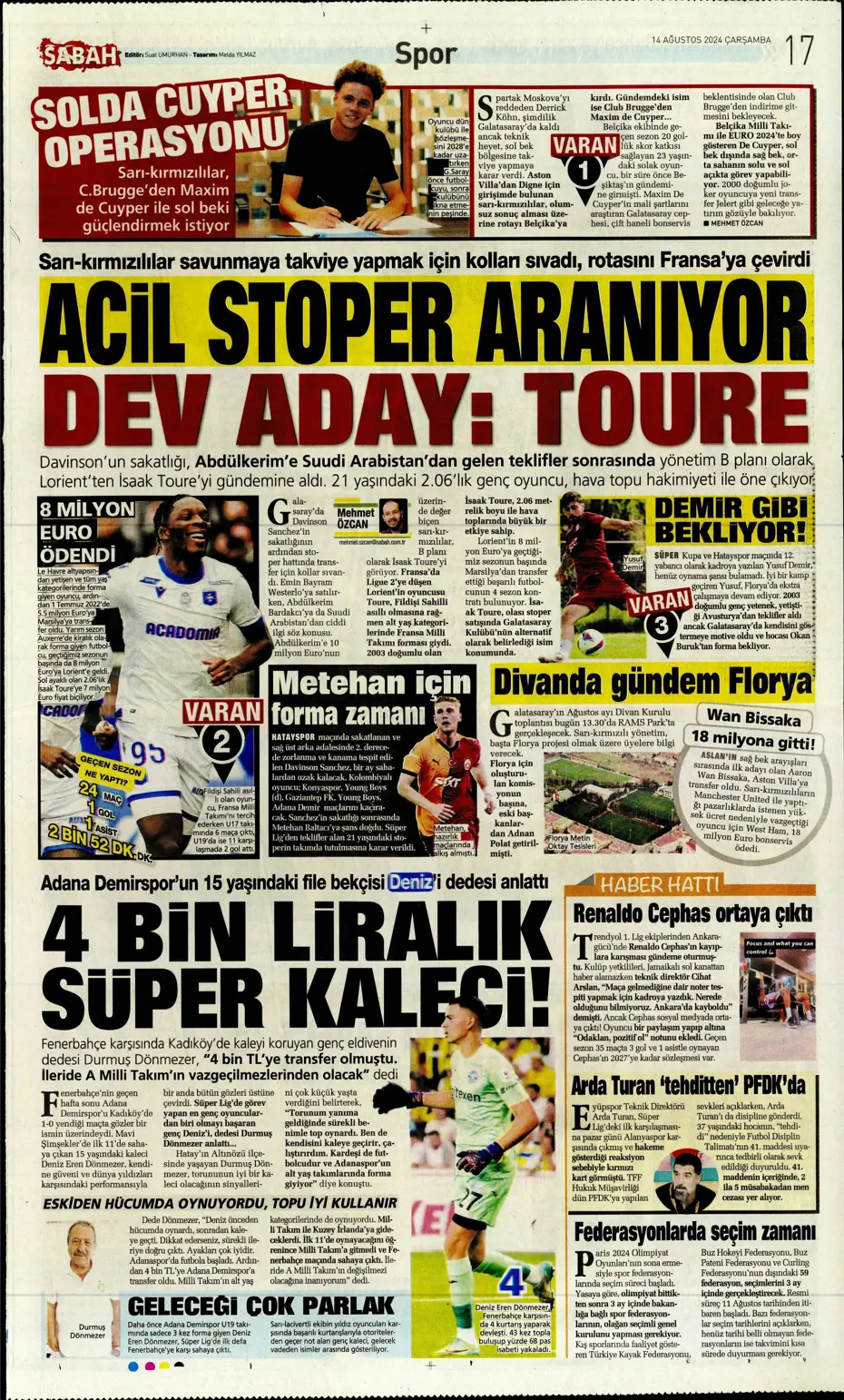 "Yüzde bin şanssızlık" | Sporun manşetleri - 21