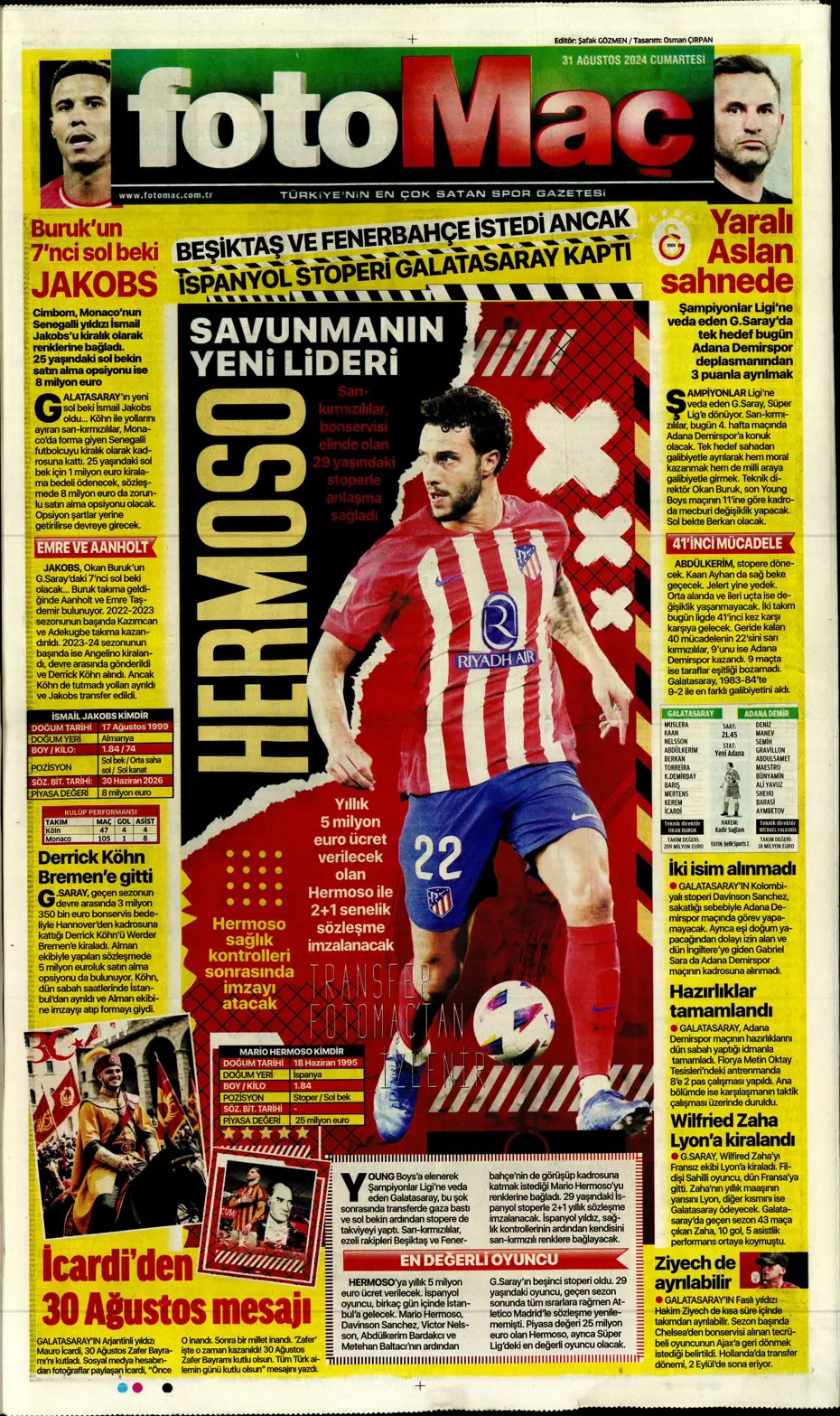 "Zirveye çek kaptan" | Sporun manşetleri (31 Ağustos 2024) - 13 "Zirveye çek kaptan" | Sporun manşetleri (31 Ağustos 2024) - 13