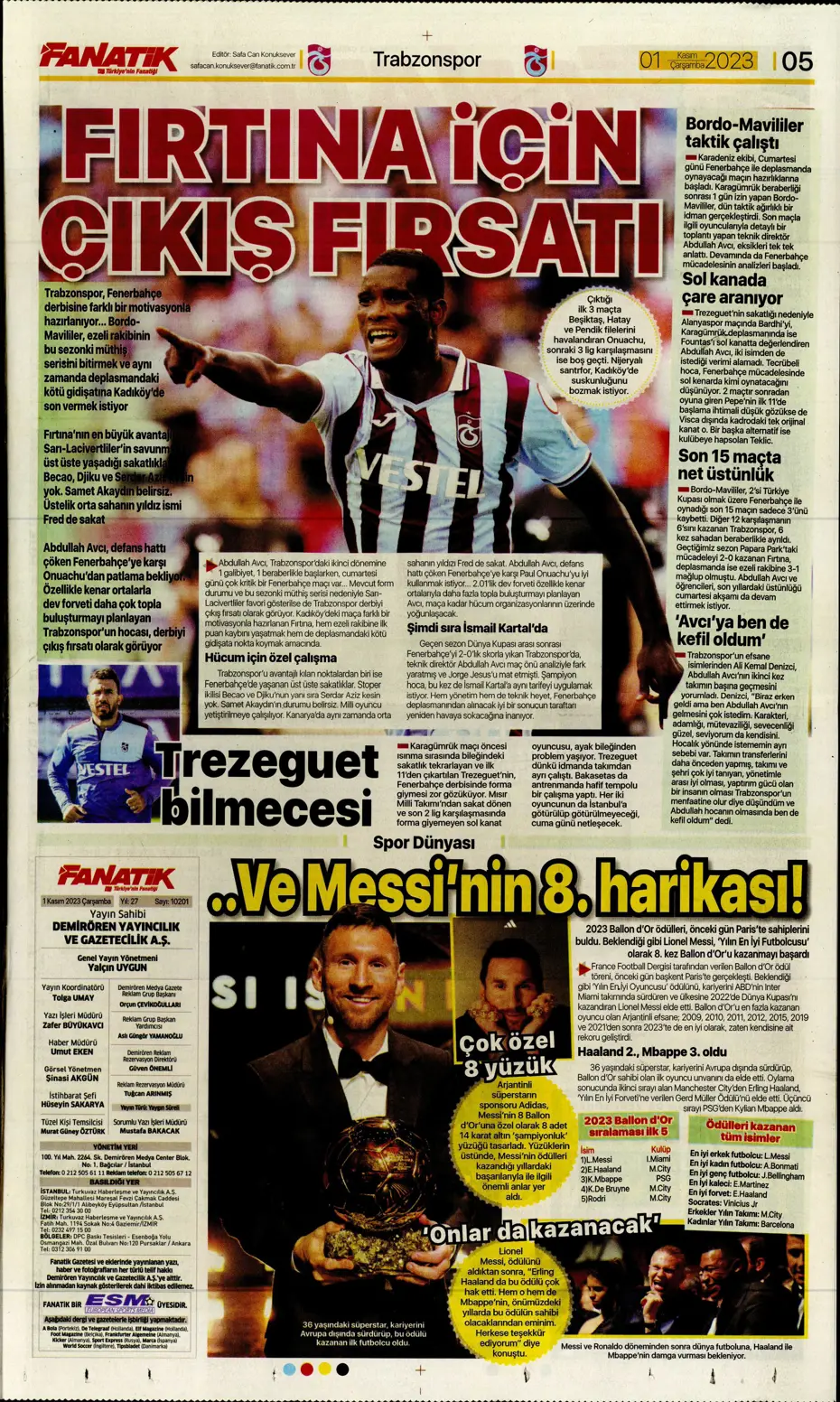 "Krunic Fenerbahçe'ye kaldı" | Sporun manşetleri (1 Kasım 2023) - 8