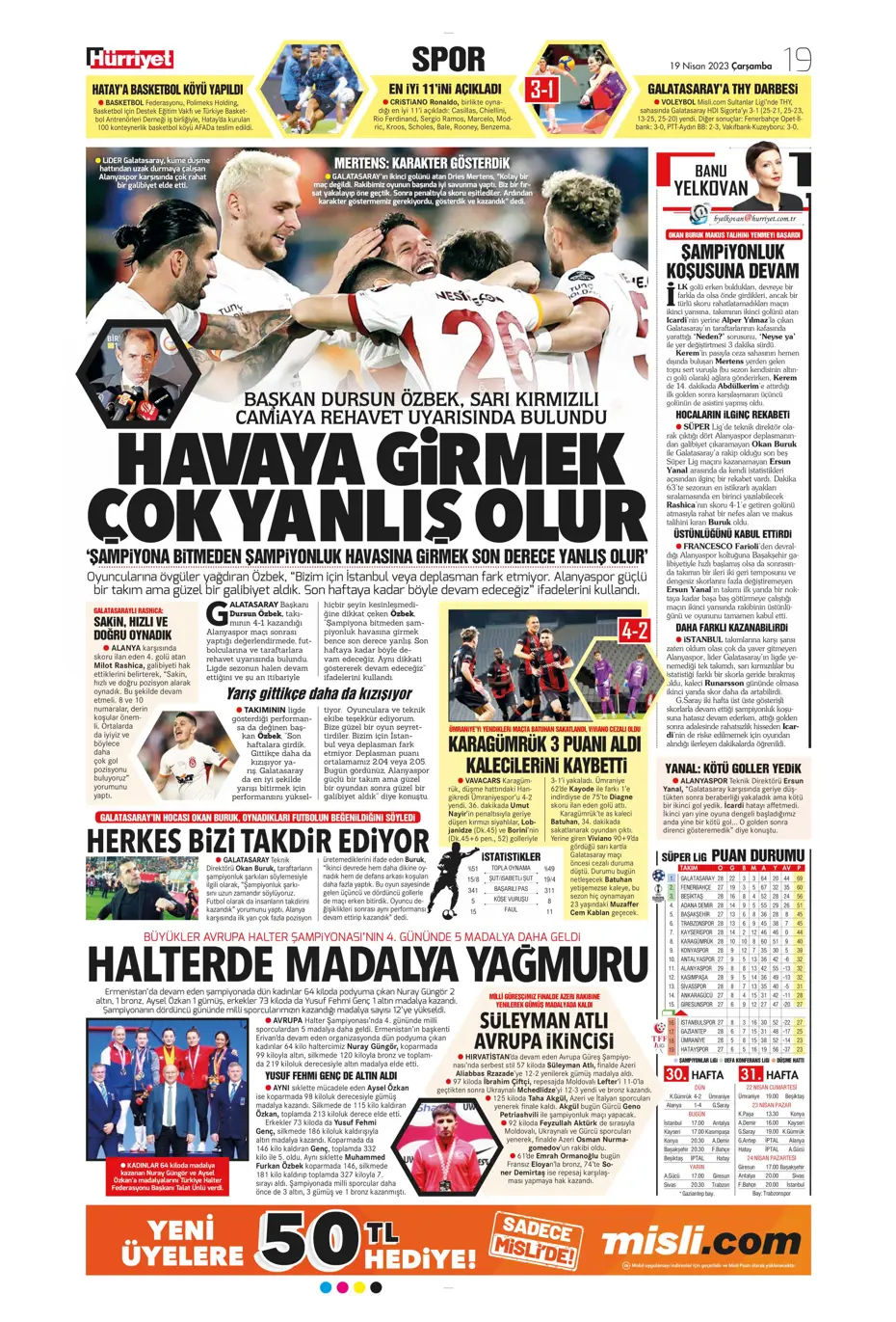 "Galatasaray'ın şov gecesi" | Sporun Manşetleri - 22 "Galatasaray'ın şov gecesi" | Sporun Manşetleri - 22