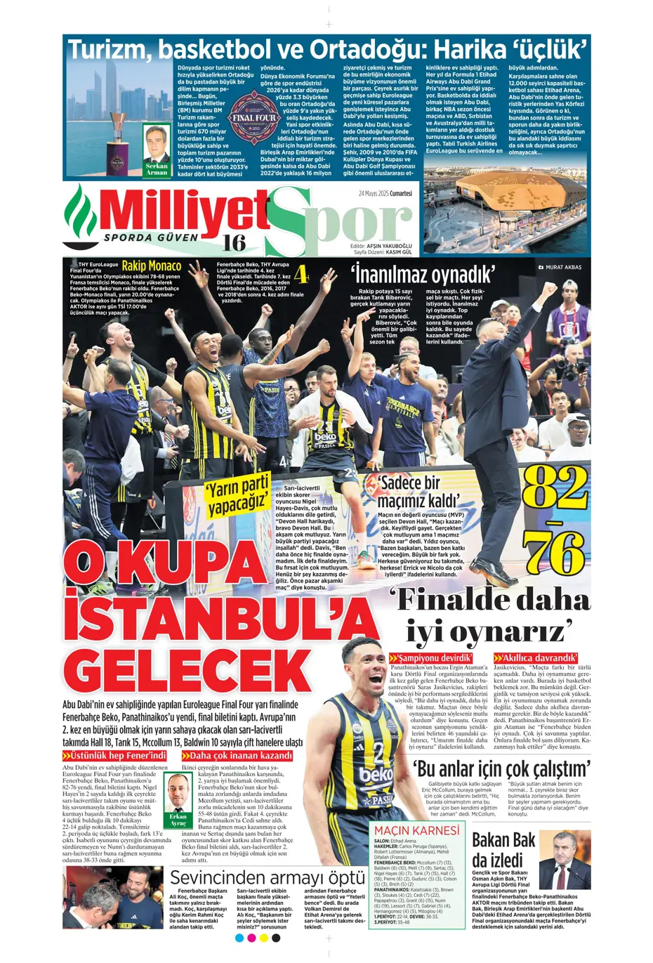 "Final-Four'da Fenerbahçe destanı" | Sporun manşetleri - 23