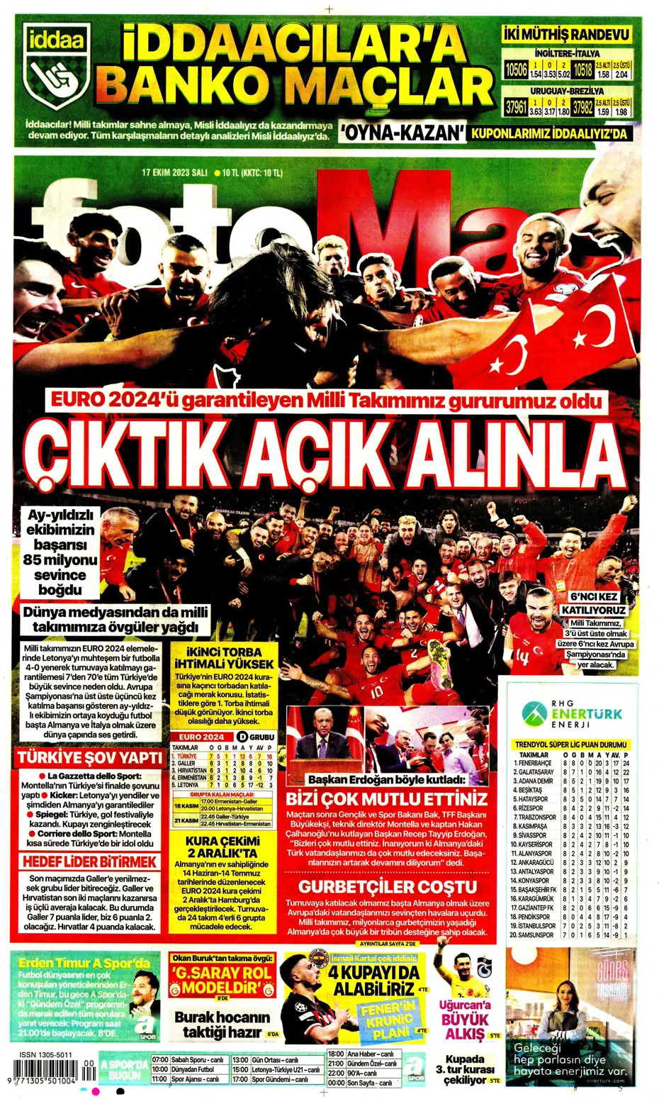 "Türk duvarı Abdülkerim Bardakcı" | Sporun manşetleri (17 Ekim 2023) - 12 "Türk duvarı Abdülkerim Bardakcı" | Sporun manşetleri (17 Ekim 2023) - 12