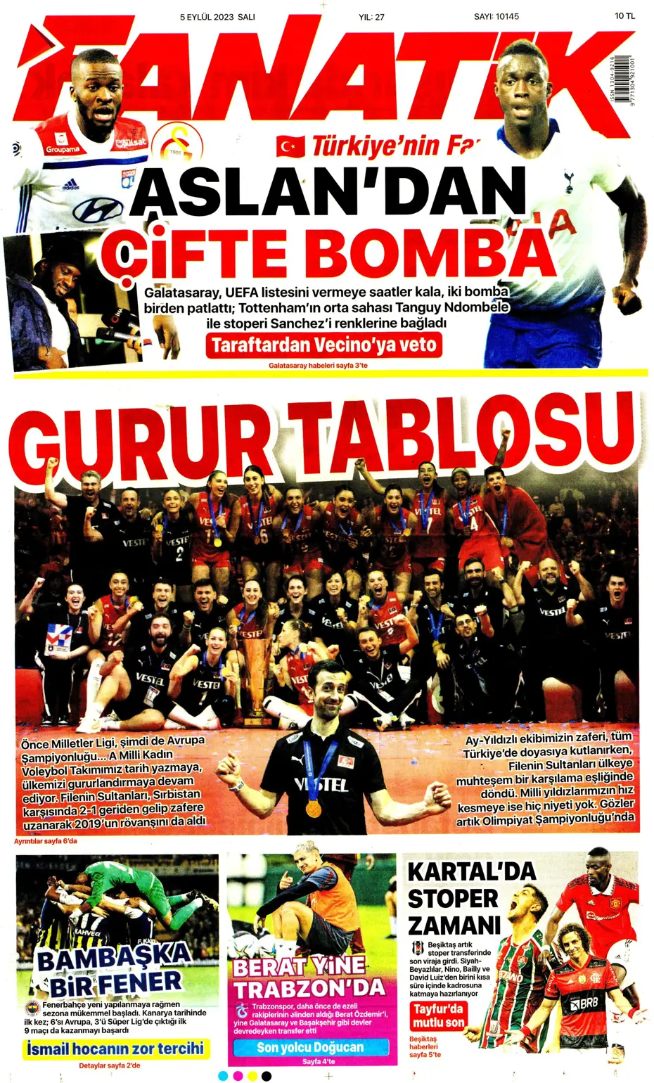 "Aslan'dan çifte bomba" | Sporun Manşetleri - 2 "Aslan'dan çifte bomba" | Sporun Manşetleri - 2