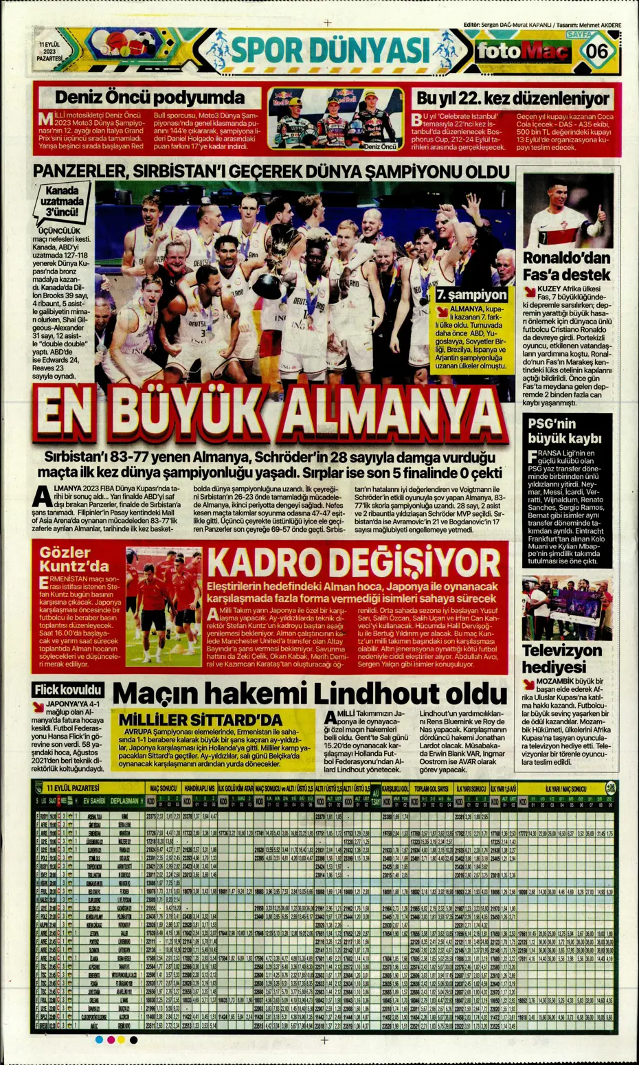 "Sacha Boey, İtalya yolcusu" | Sporun manşetleri (11 Eylül 2023) - 16 "Sacha Boey, İtalya yolcusu" | Sporun manşetleri (11 Eylül 2023) - 16