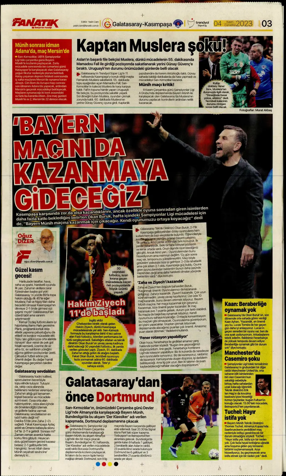 "Derbinin şifresi ilk çeyrek" | Sporun manşetleri (4 Kasım 2023) - 5