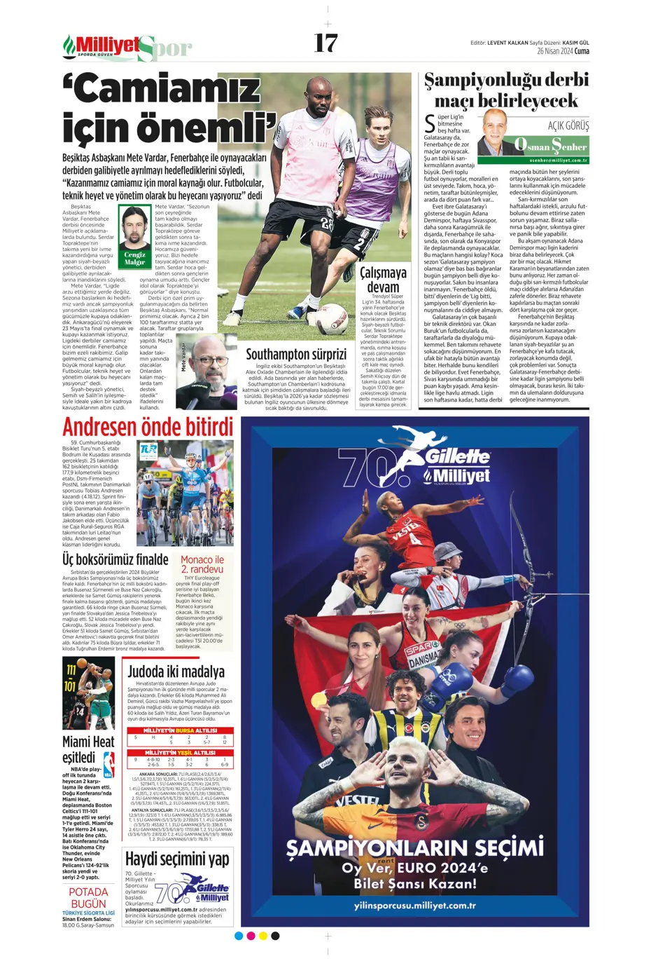 "Osayi Samuel'e 12 milyon euro" | Sporun manşetleri - 24