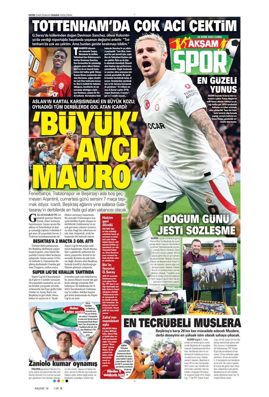 "Derbinin kilidini açacak anahtarlar" | Sporun manşetleri (20 Ekim 2023) - 2