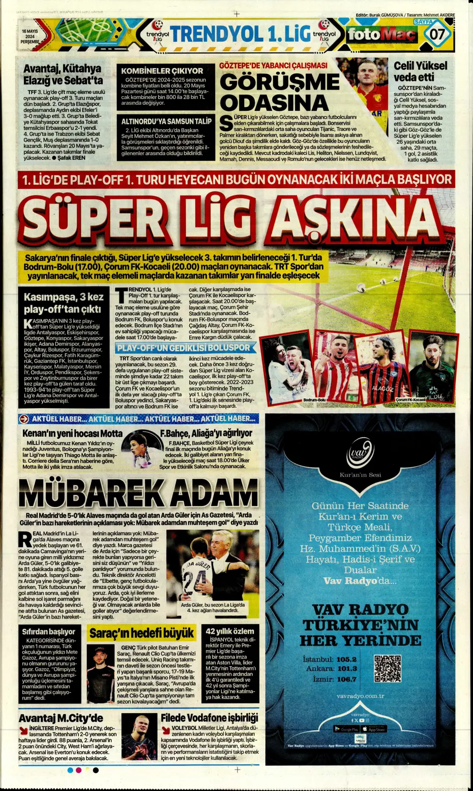 "İlk hedef Preciado" | Sporun manşetleri (16 Mayıs 2024) - 10