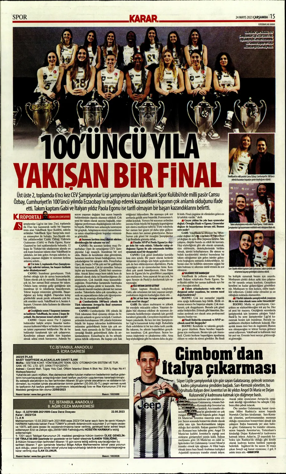 "Aslan'da taarruz başladı" | Sporun Manşetleri - 13