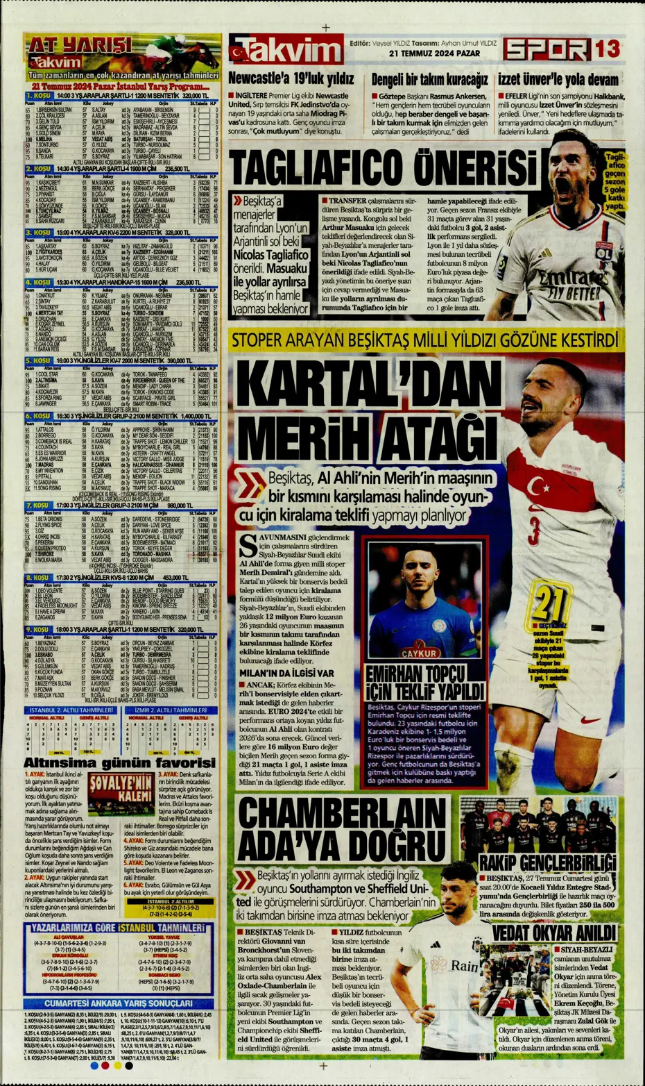 "Fenerbahçe'den Berge hamlesi" | Sporun Manşetleri (21 Temmuz 2024) - 33 "Fenerbahçe'den Berge hamlesi" | Sporun Manşetleri (21 Temmuz 2024) - 33