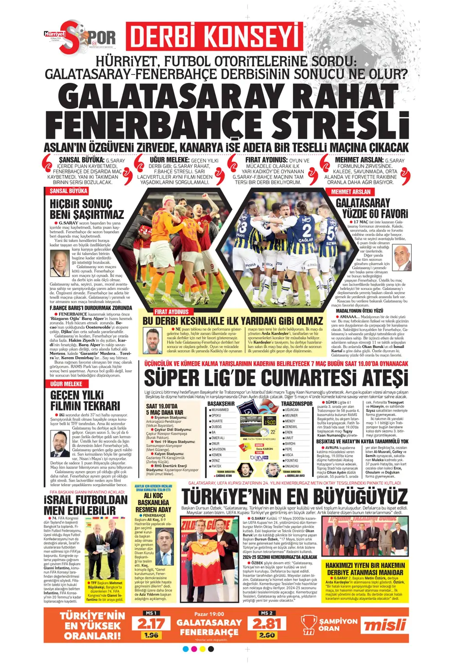 "Süper Lig'de cumartesi ateşi" | Sporun Manşetleri - 19 "Süper Lig'de cumartesi ateşi" | Sporun Manşetleri - 19