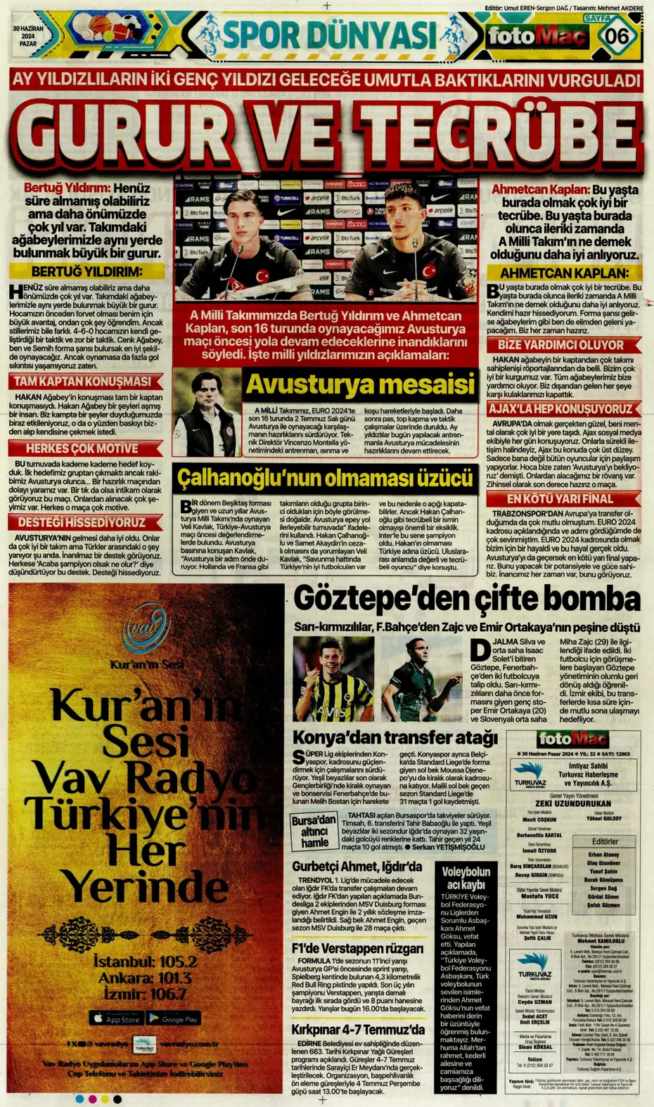 "Galatasaray'dan Goretzka seferi" | Sporun Manşetleri (30 Haziran 2024) - 12 "Galatasaray'dan Goretzka seferi" | Sporun Manşetleri (30 Haziran 2024) - 12