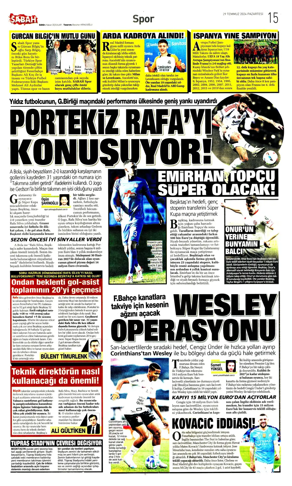 "Mourinho'nun prensi Kovacic" | Sporun manşetleri - 23 "Mourinho'nun prensi Kovacic" | Sporun manşetleri - 23