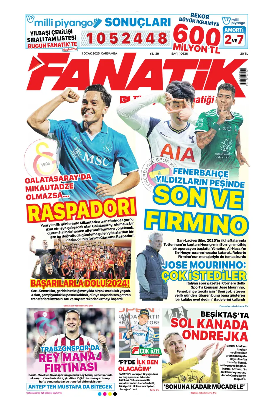 "Sergen Yalçın ve ekibi cumartesi başlıyor" | Sporun manşetleri (1 Ocak 2025) - 3