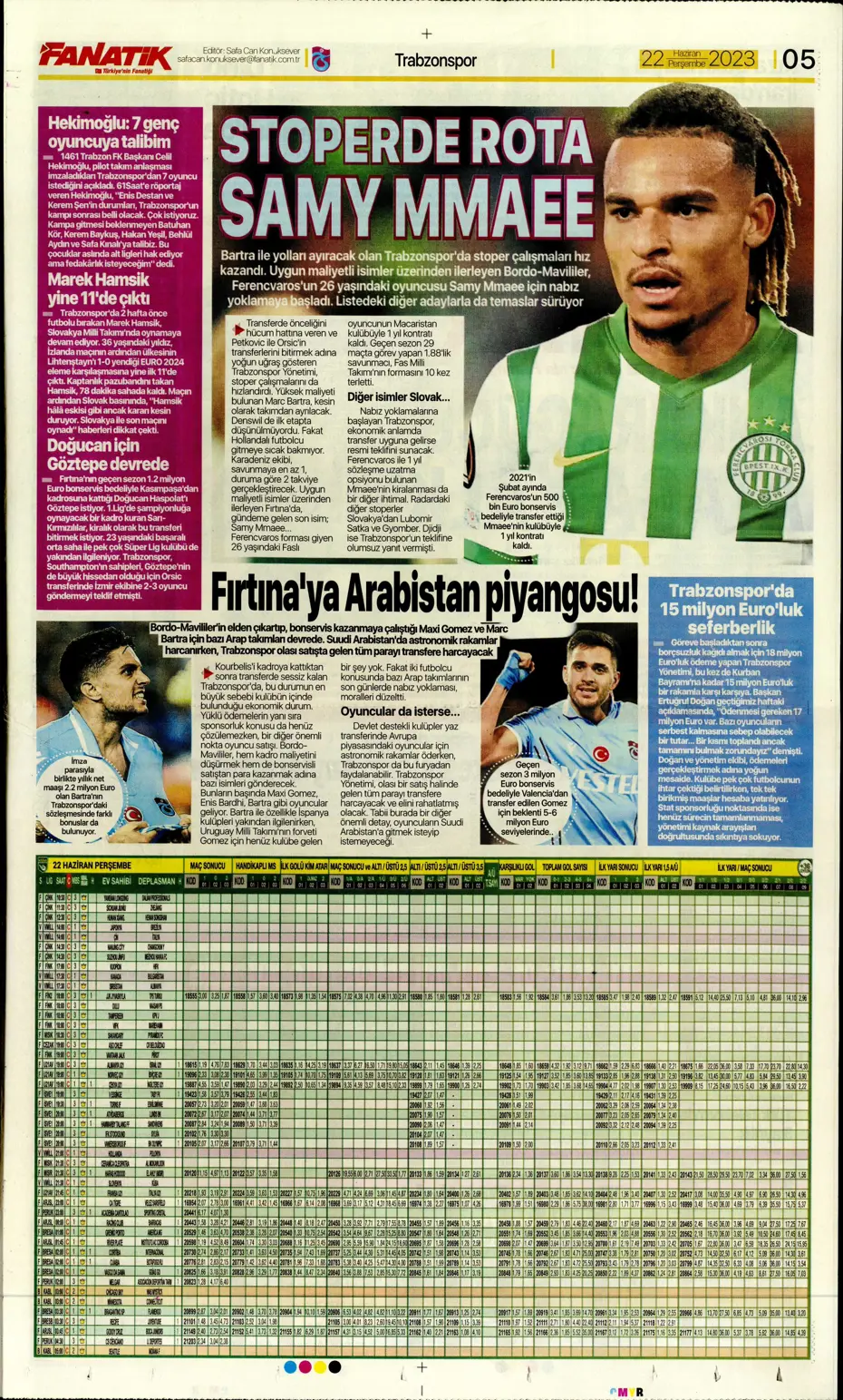 "Aslan'a süper golcü" | Sporun manşetleri (22 Haziran 2023) - 5
