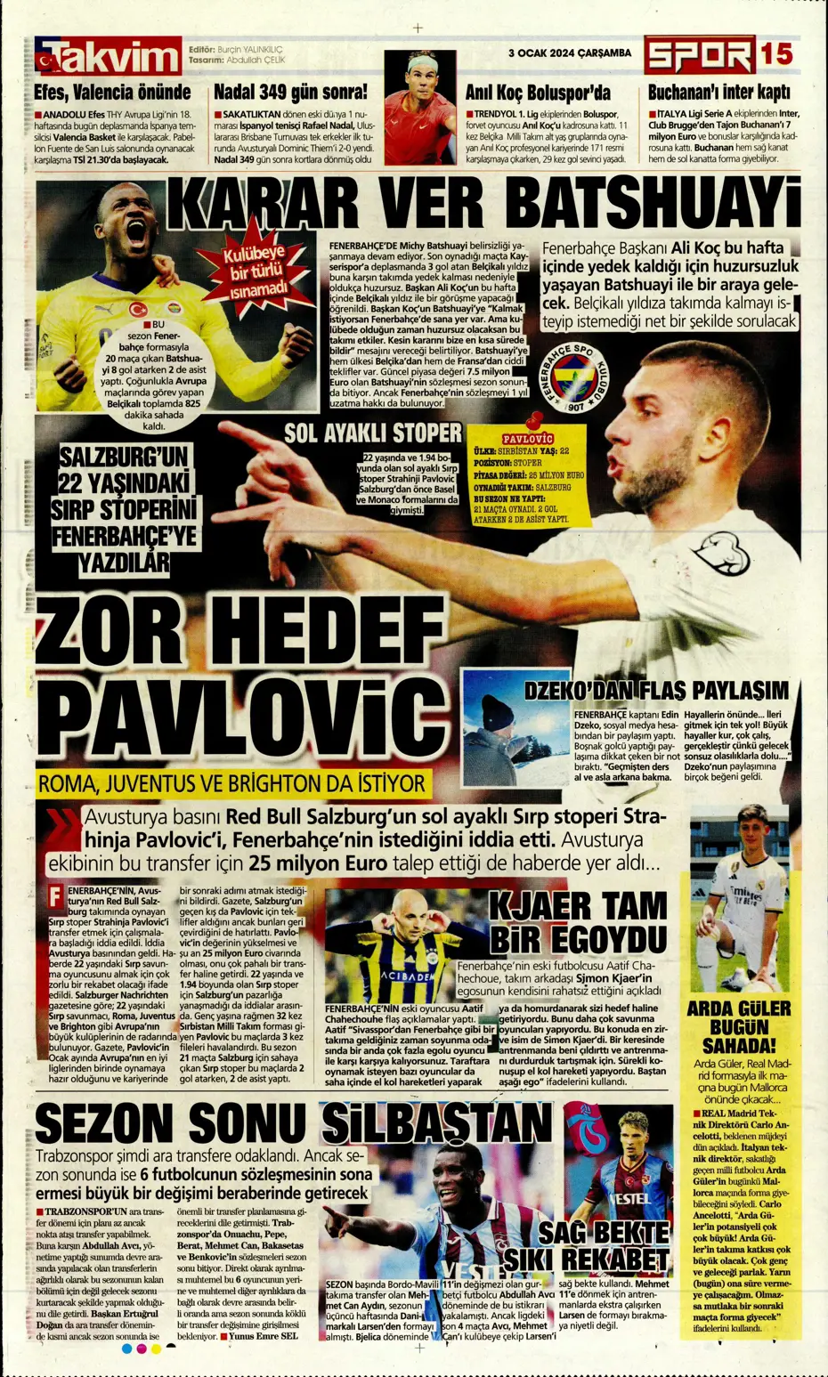 "Kartal'da Gabigol sürprizi" | Sporun manşetleri (3 Ocak 2024) - 33