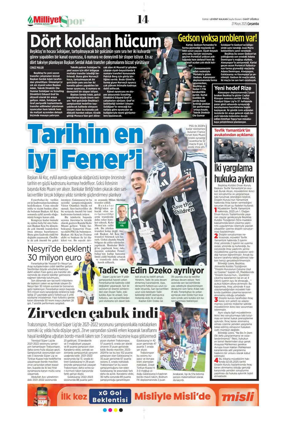 "İşte Sane teklifi" | Sporun manşetleri - 20