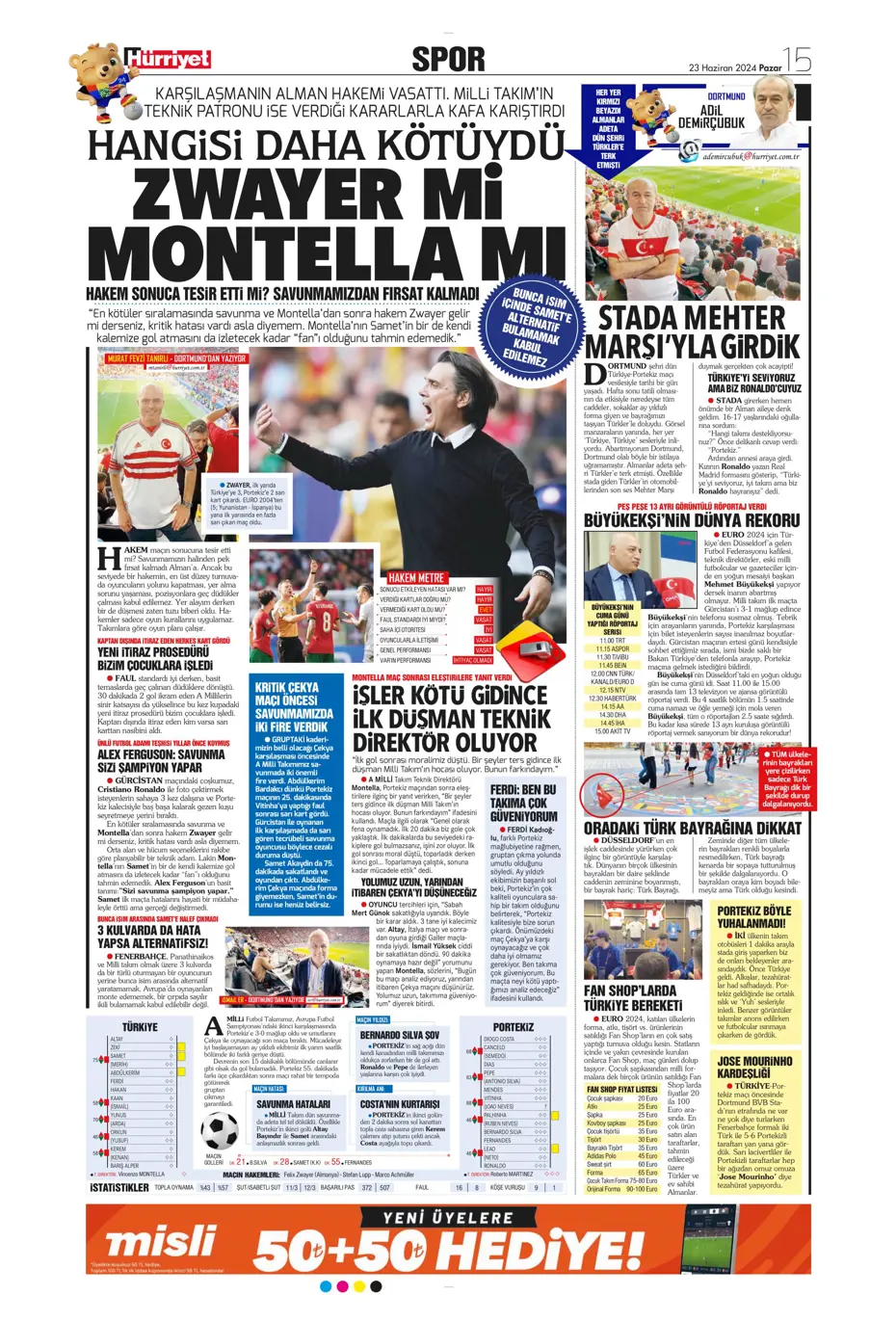 "Liderlik gitti tur elimizde" | Sporun Manşetleri (23 Haziran 2024) - 21