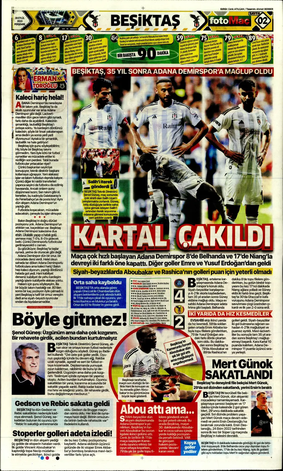 "Tarihi eser" | Sporun manşetleri (28 Eylül 2023) - 13