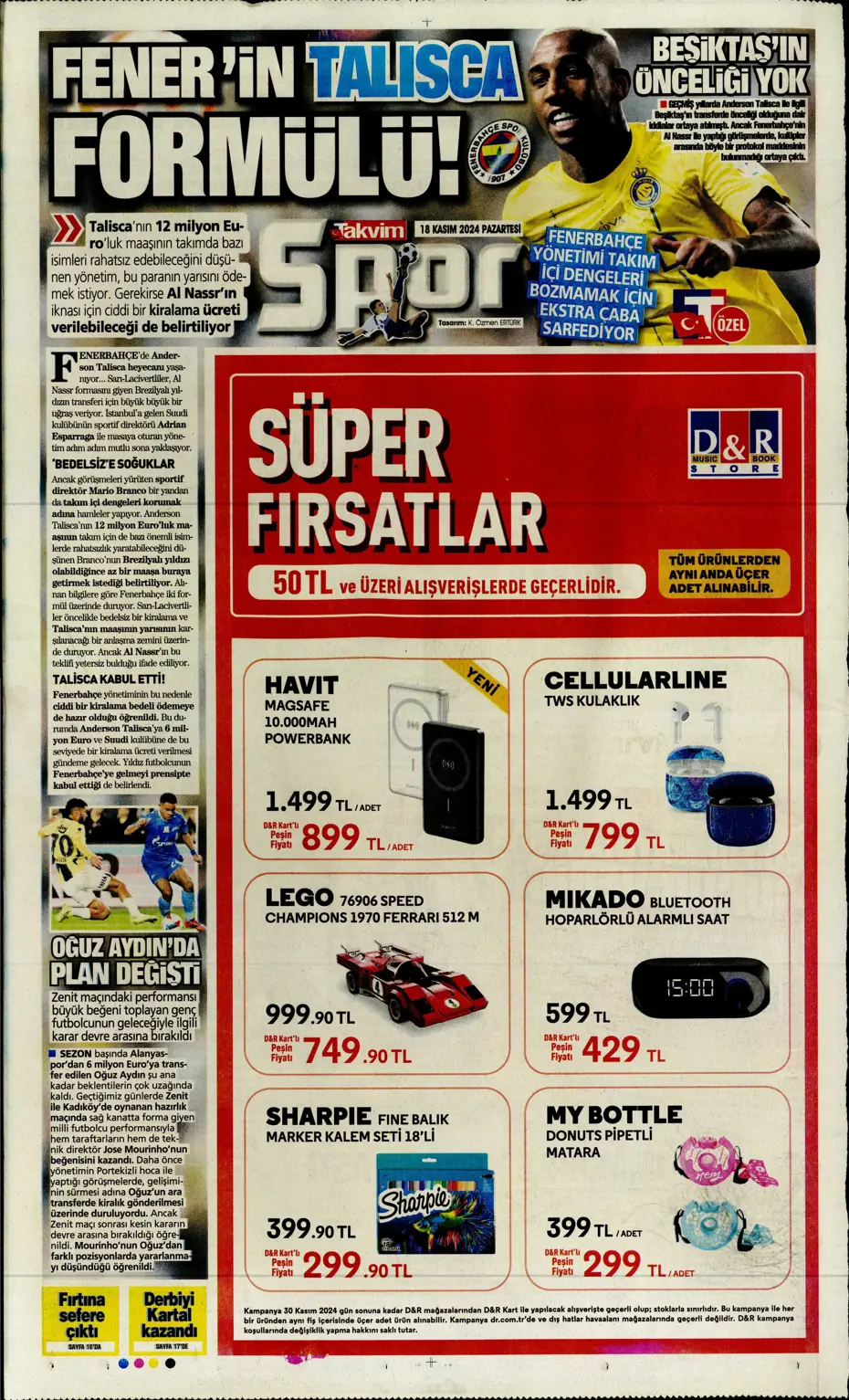 "Talisca olmazsa B planında 2 yıldız var" | Sporun manşetleri - 34