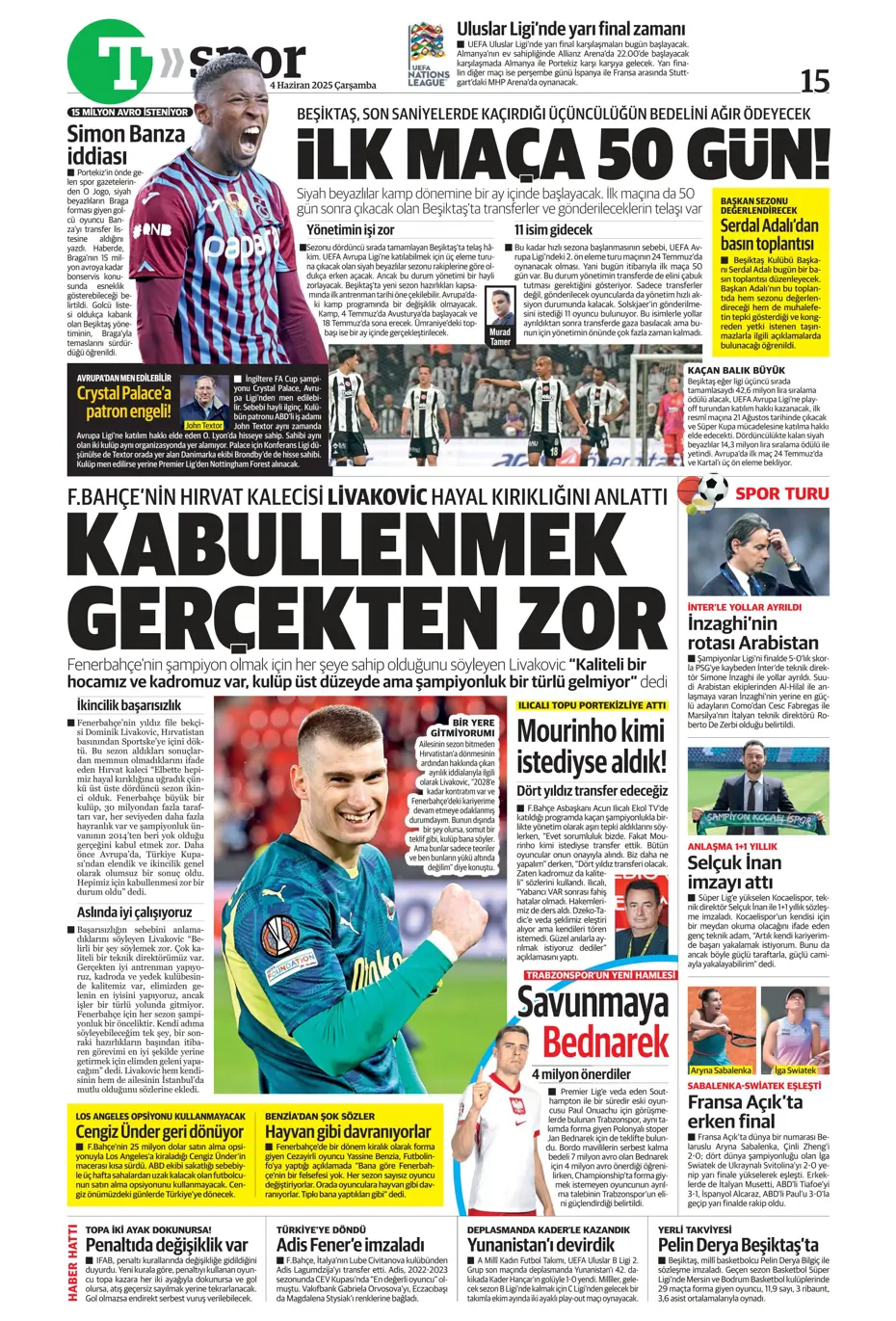 "Fener'den Vlahovic için çılgın teklif" | Sporun manşetleri - 40