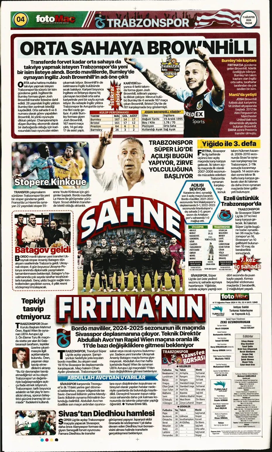 "Mou varsa fire yok" | Sporun manşetleri (11 Ağustos 2024) - 15