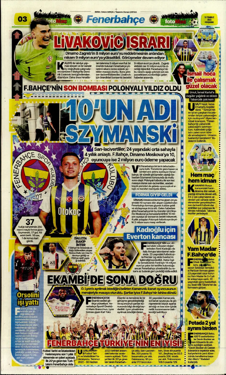 "Aslan Thiago" | Sporun manşetleri (13 Temmuz 2023) - 9