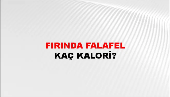 Fırında Falafel Fırında Falafel