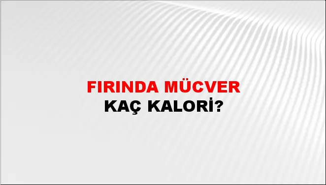 Fırında Mücver