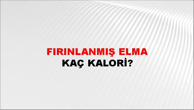 Fırınlanmış Elma Fırınlanmış Elma