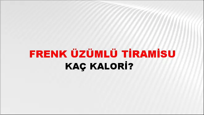 Frenk Üzümlü Tiramisu