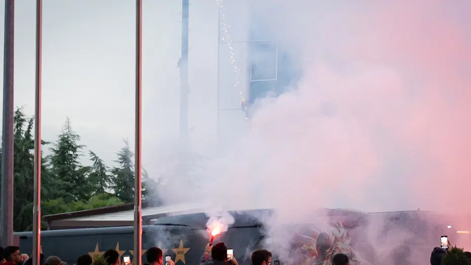 Galatasaray'a başkentte coşkulu karşılama