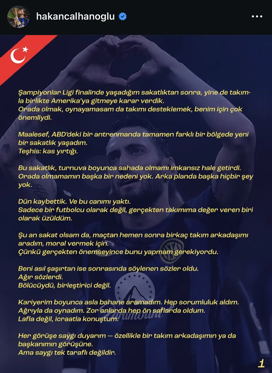 SON DAKİKA | Hakan Çalhanoğlu'ndan Inter'de yaşanan kriz sonrası çarpıcı açıklama - 2