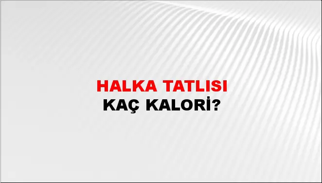 Halka Tatlısı