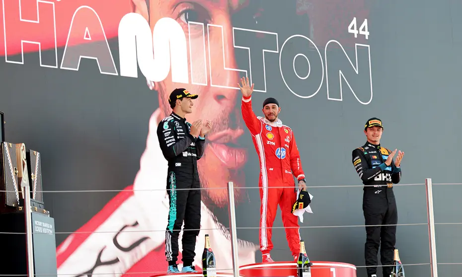 Lewis Hamilton, Ferrari'deki ilk galibiyetini İspanya GP'de aldı - 3